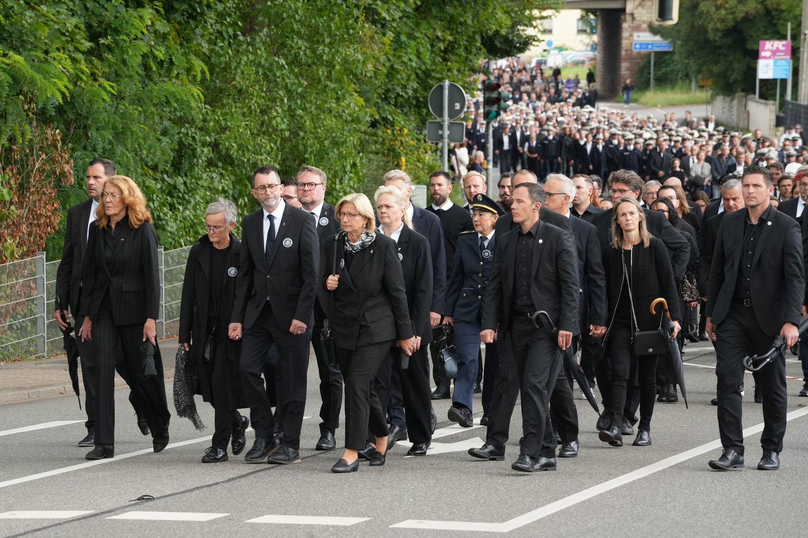 Polizisten gedenken erschossenem Kollegen. (Archivbild)