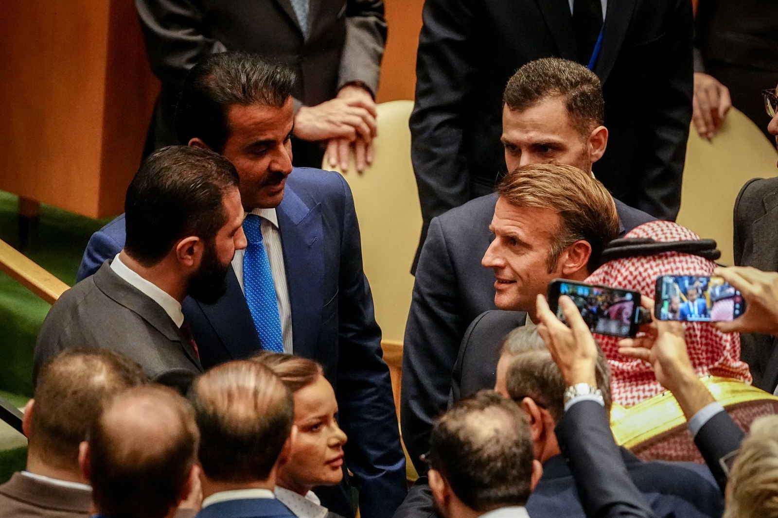 In New York im Mittelpunkt: Frankreichs Präsident Macron