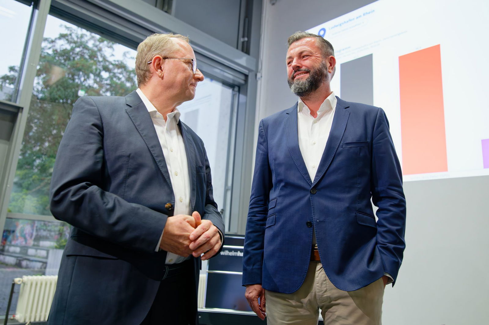 Blettner (l) und Gotter treffen sich im Oktober zur Stichwahl.