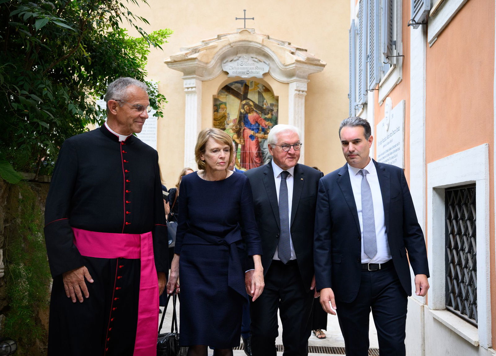 Steinmeier und seine Frau Elke Büdenbender im Vatikan.