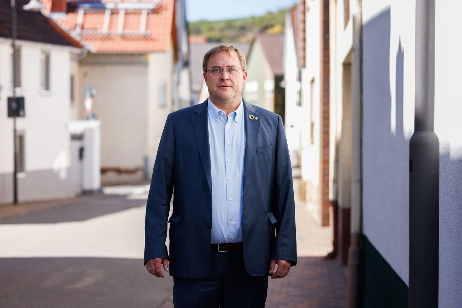 CDU-Ortsbürgermeister Thomas Jaworek wird immer wieder nach Trumps Vorfahren in der 1.250-Einwohner großen Gemeinde Kallstadt angesprochen. 