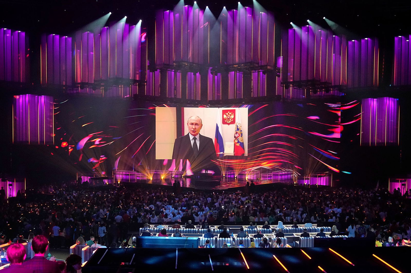 In der Moskauer Konzerthalle Live Arena veranstaltet Russland den Musikwettbewerb Intervision - die Gegenveranstaltung zum Eurovision Song Contest.