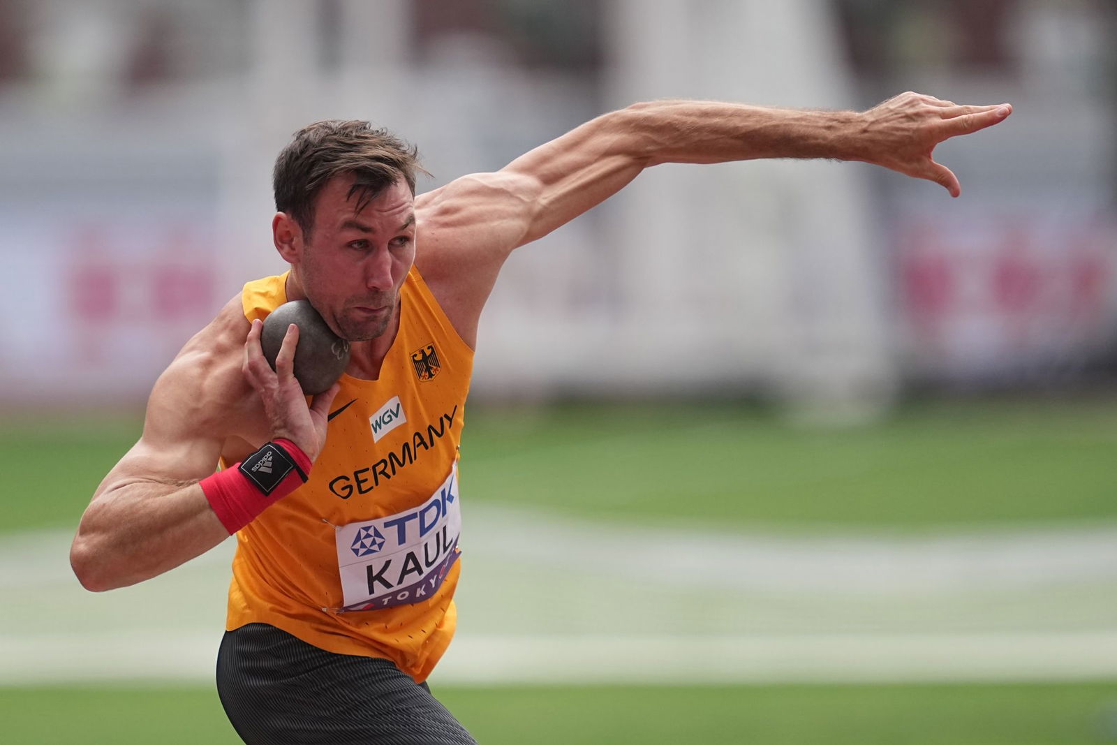 Niklas Kaul ist zufrieden mit seinem ersten Tag im WM-Zehnkampf.