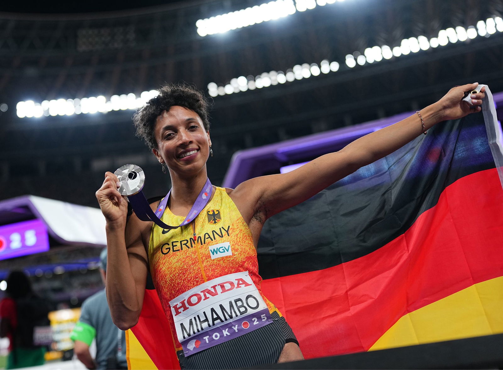 Jubelt über WM-Silber: Malaika Mihambo.