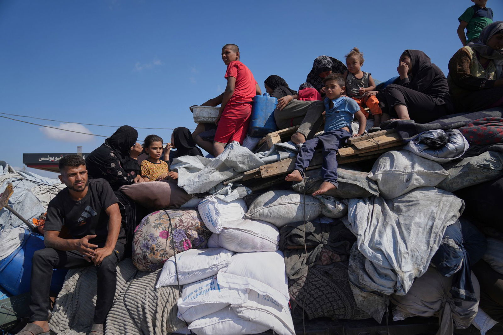 Palästinenser im Gazastreifen auf der Flucht. 