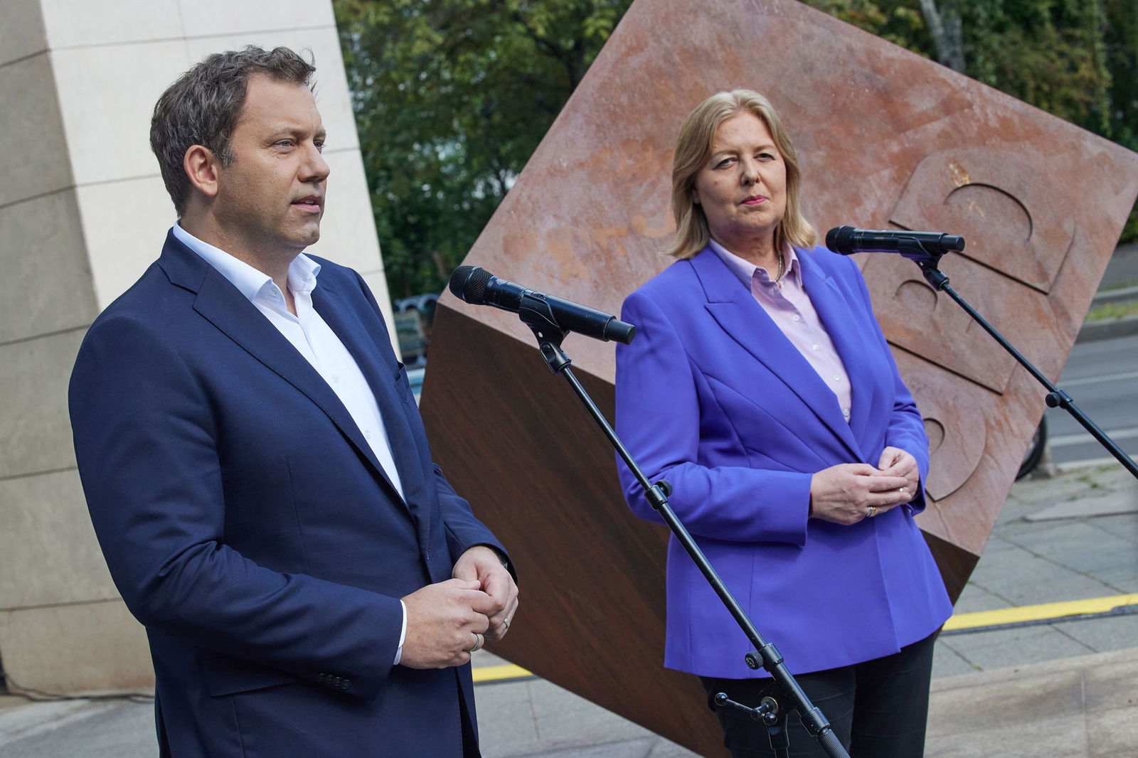 Die SPD-Chefs vor einer Klausur des Parteivorstands in Berlin.