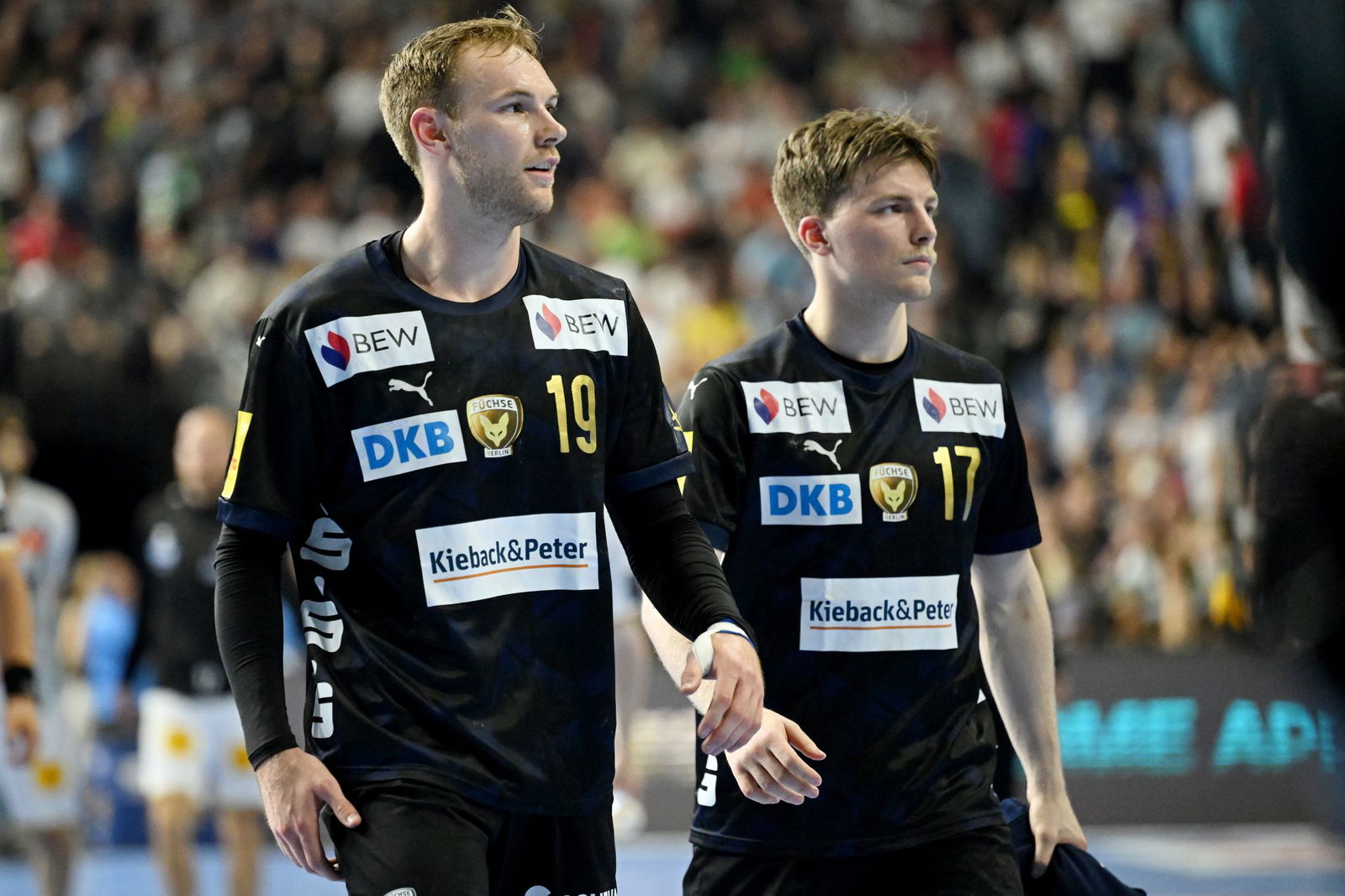 Gemeinsam zum nächsten Titel? Berlin Mathias Gidsel und Nils Lichtlein. (Archivbild)