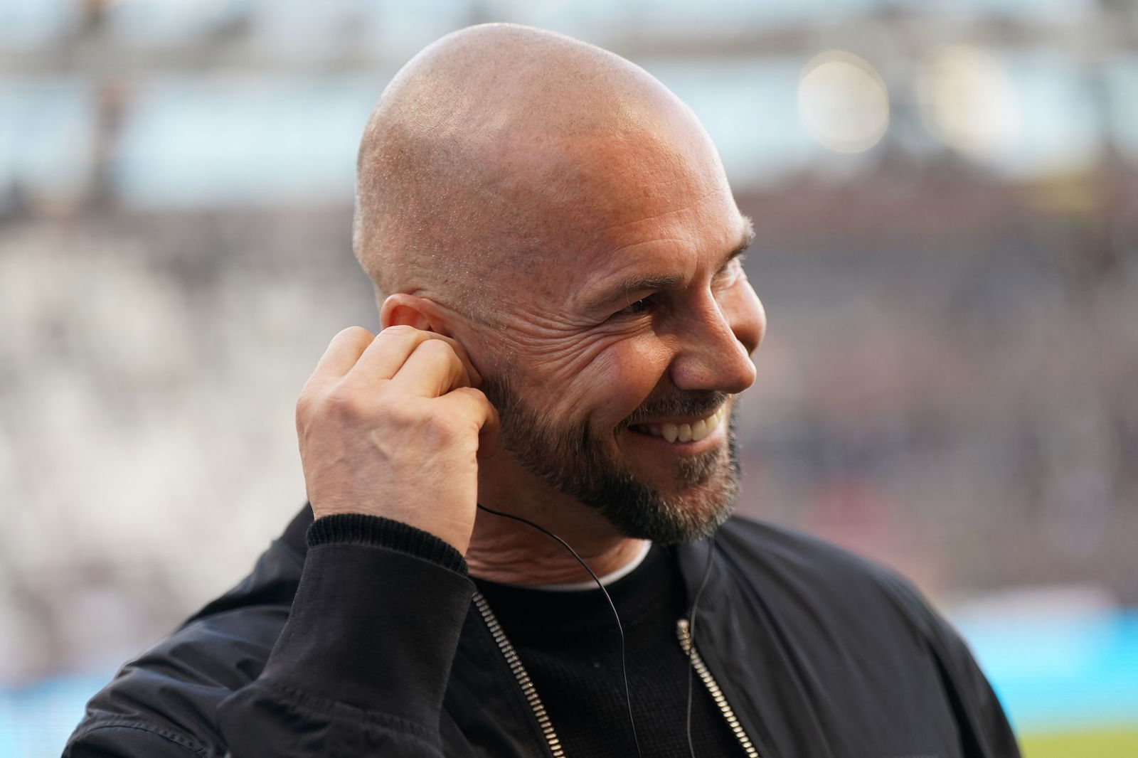 Trainer Christian Ilzer freut sich über den Hoffenheimer Sieg beim FC St. Pauli.