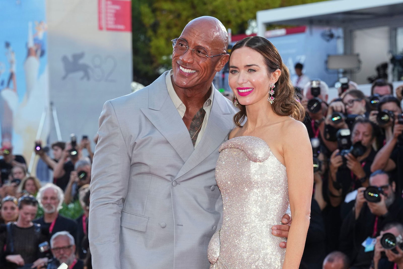 Dwayne Johnson und Emily Blunt bei der Premiere des Films in Venedig. (Archivbild)