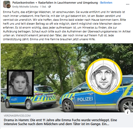 Fake-News um entführte Elfjährige