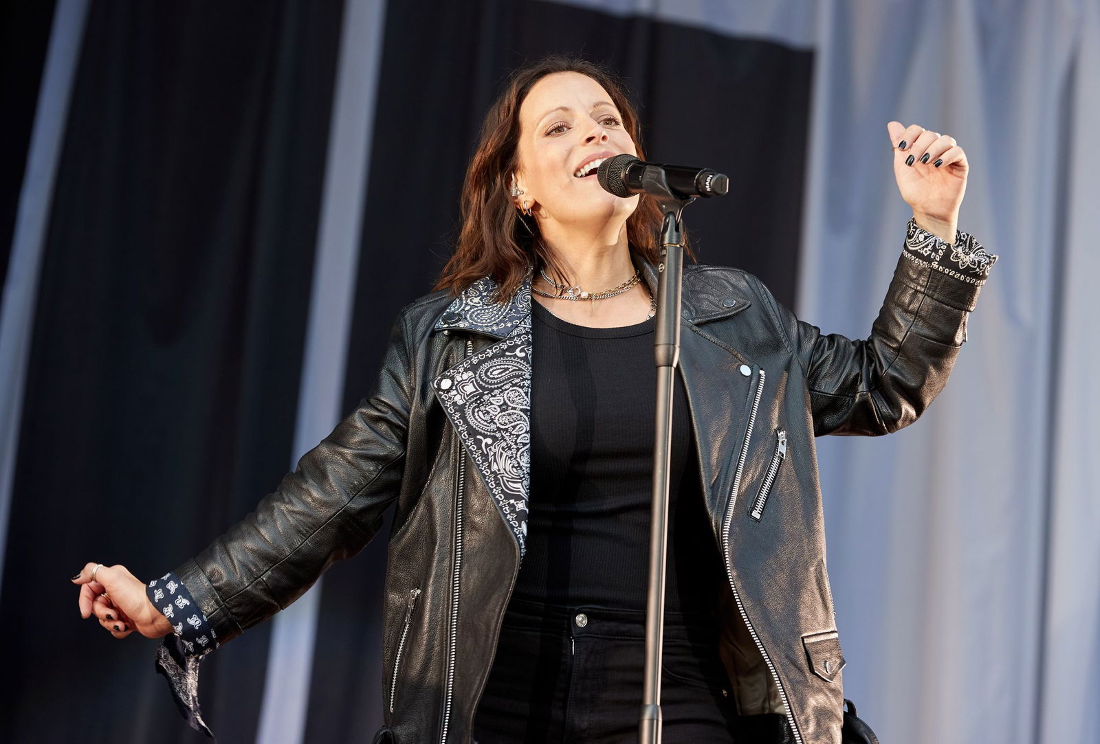 Silbermond-Sängerin Stefanie Kloß in Aktion. Die Band aus Bautzen feiert im Jahr 2027 ihr 25-jähriges Bandjubiläum. (Archivbild)
