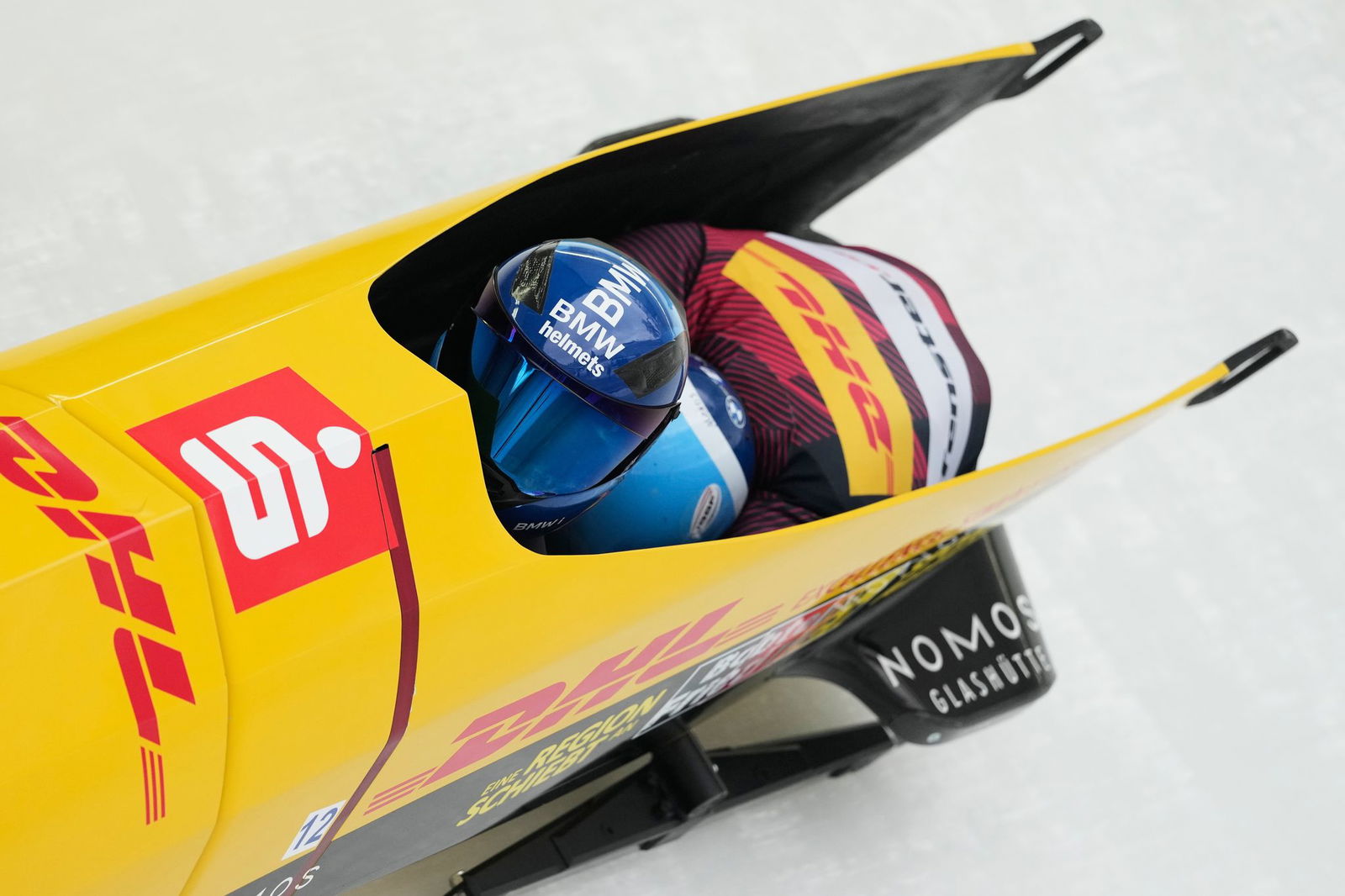  Francesco Friedrich und Alexander Schaller rasen im Zweierbob auf Rang zwei. 