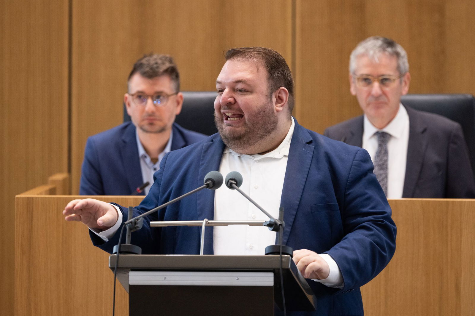 Der AfD-Abgeordnete Damian Lohr geht gegen die Polizeimaßnahme vor. (Archivbild)