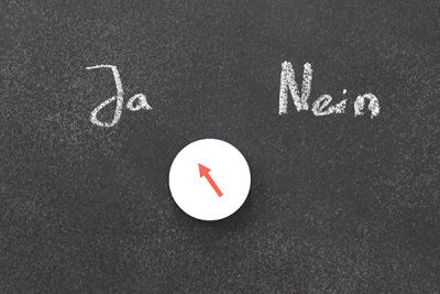 Entscheidung zu "ja" und "nein"