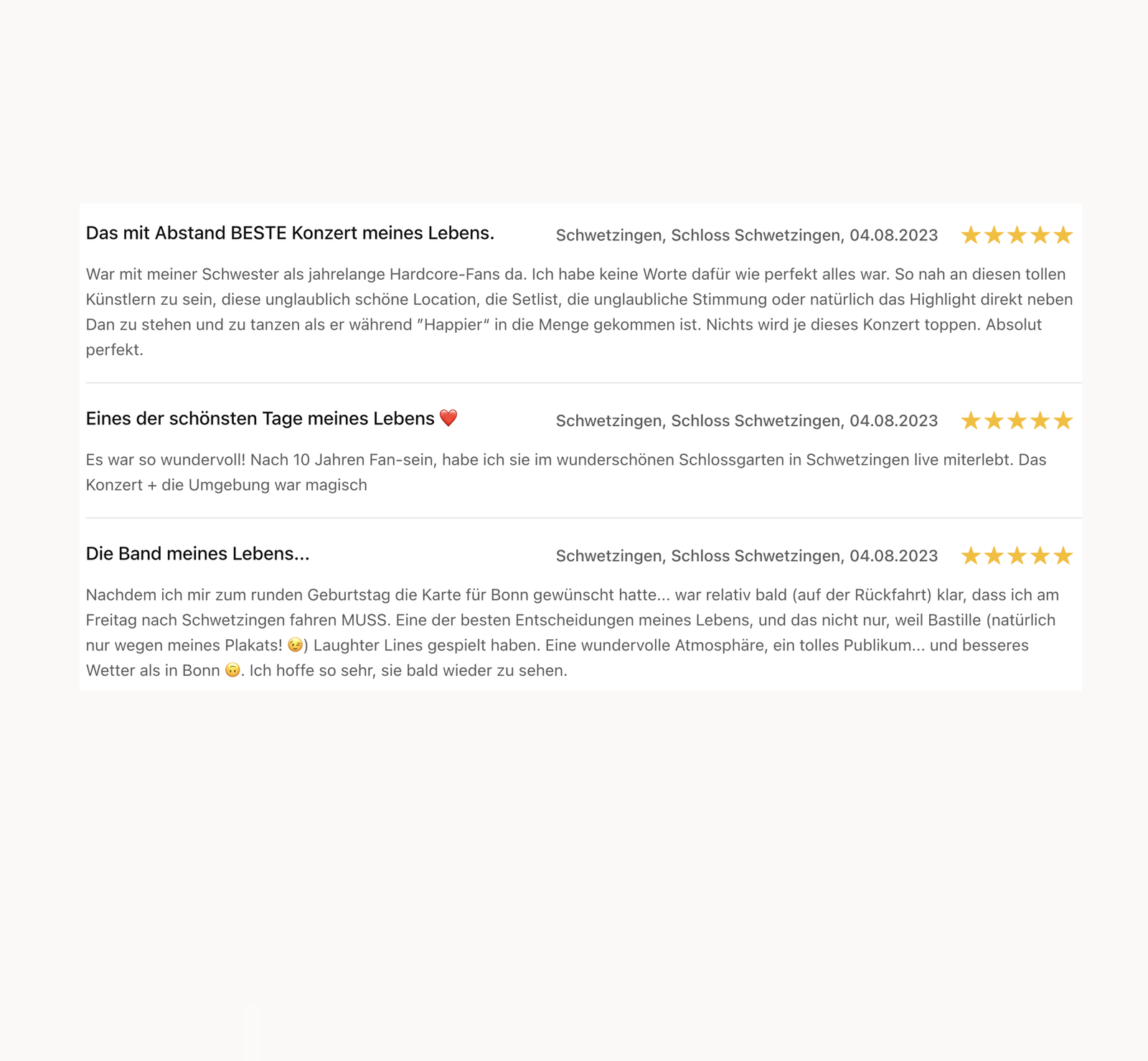 Bastille - Eventim Review