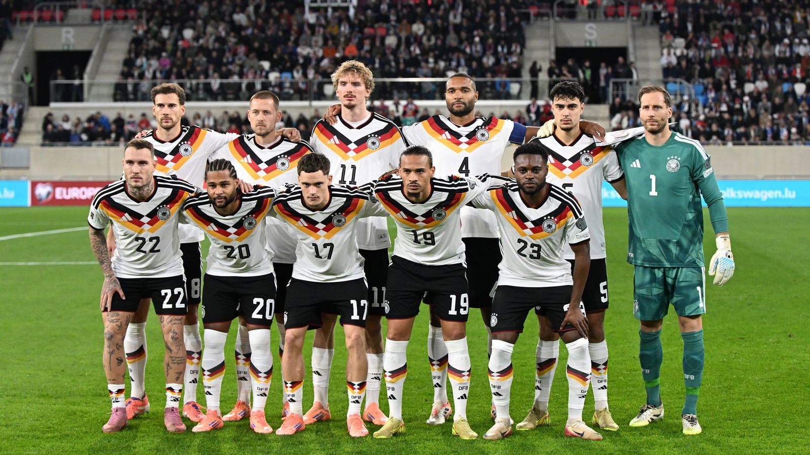 Deutschlands Nationalteam beim Gruppenfoto.
