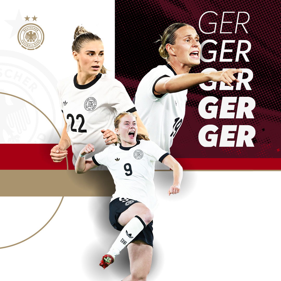 Werbebanner der deutschen Fußball Frauen