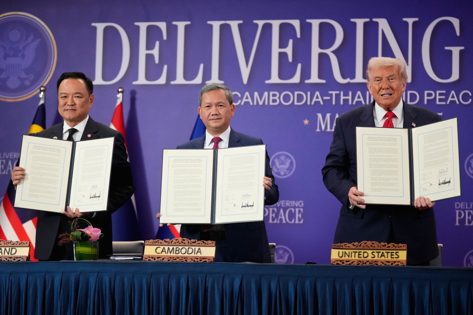 Trump hatte Thailand und Kambodscha zu dem Friedensabkommen gedrängt.