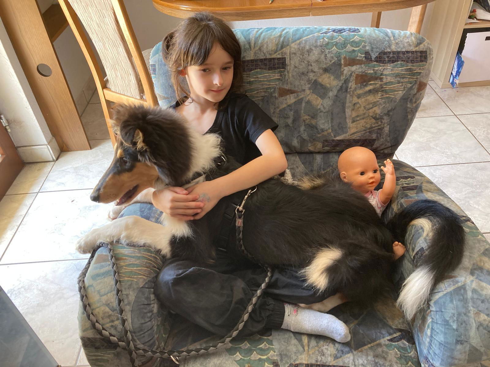 KuR Victoria aus Sessel mit Hund 