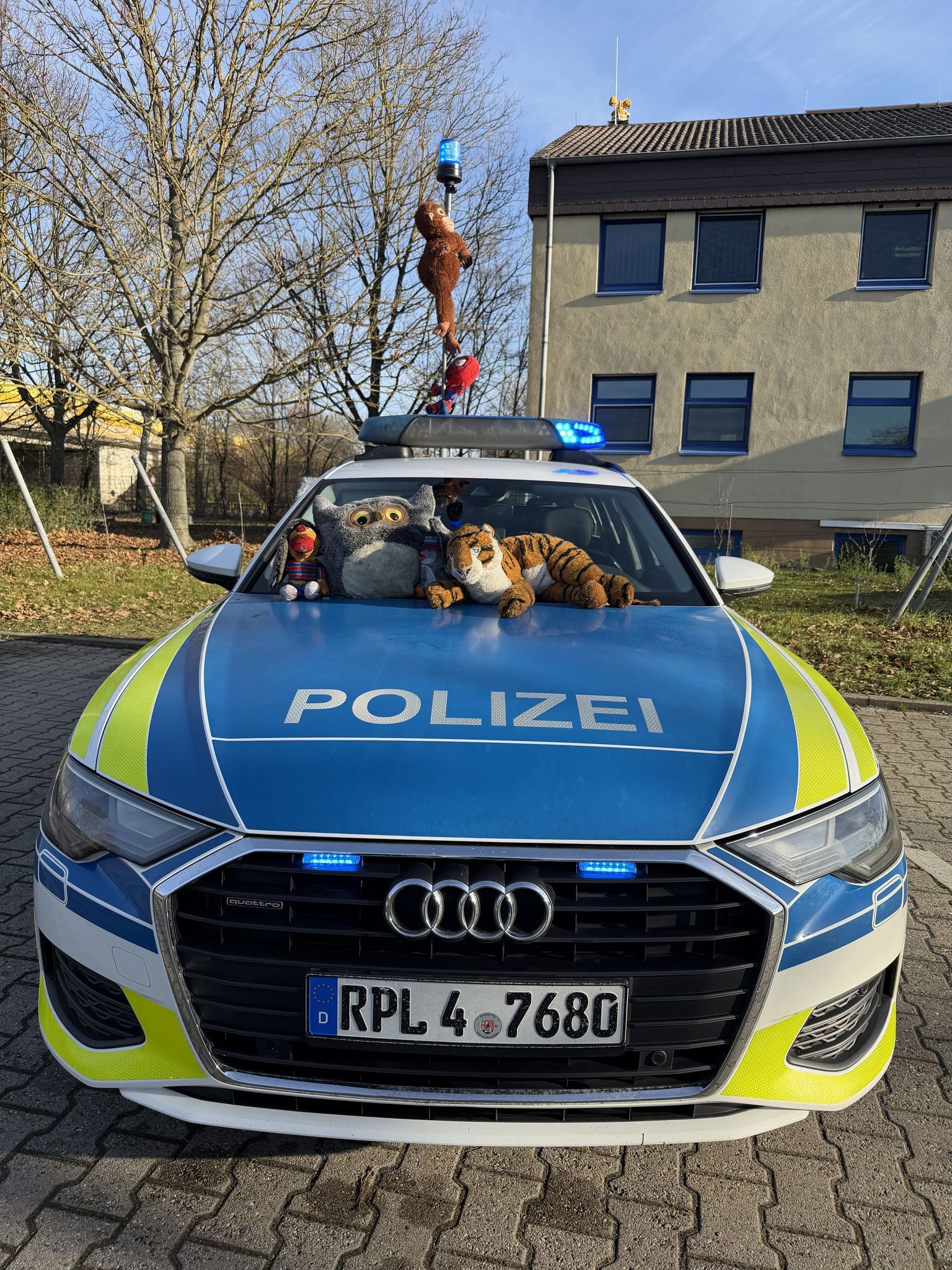 Ein vermeintlicher Tiger auf der Autobahn entpuppte sich als Stofftier. 