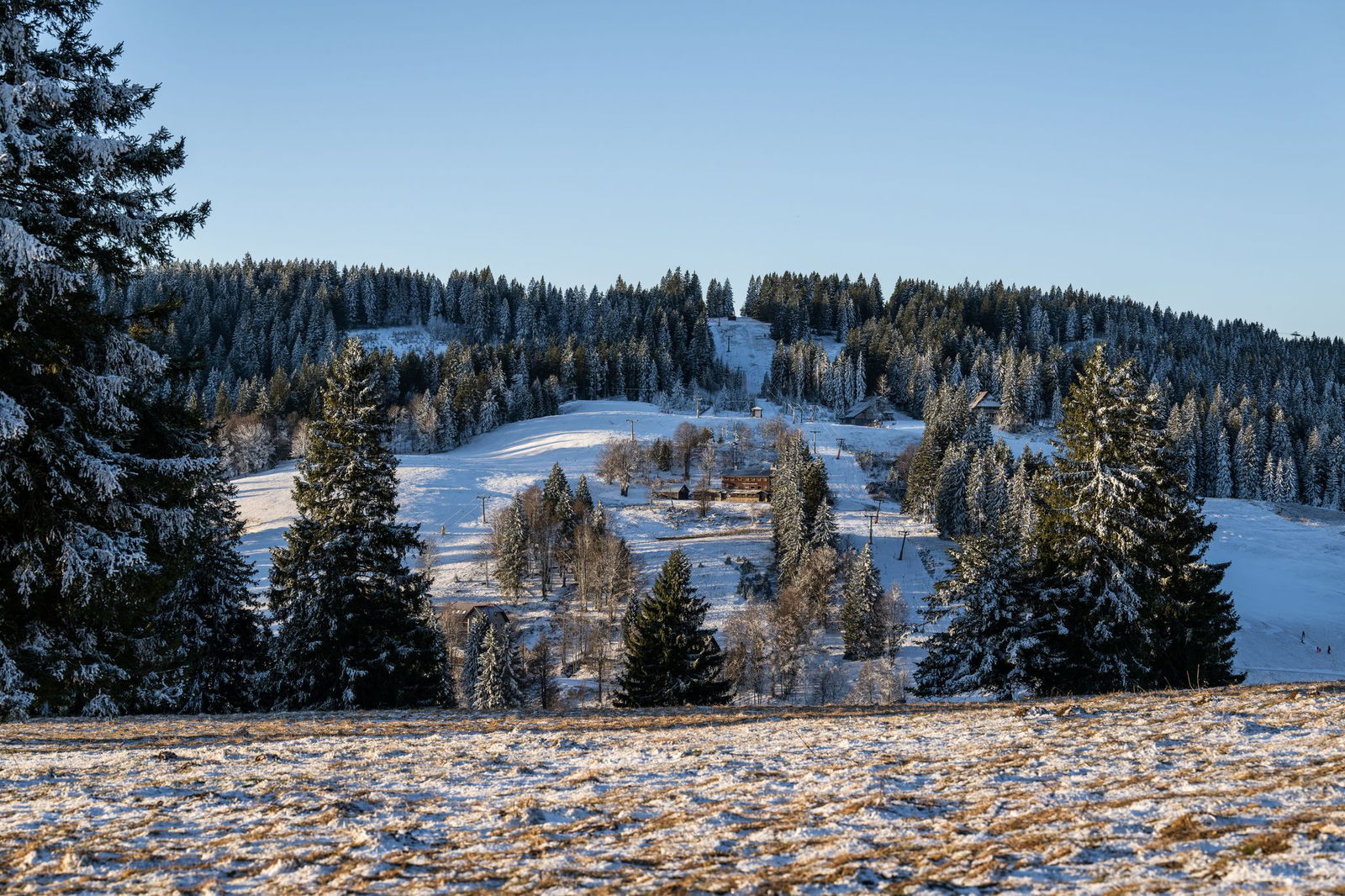 Für Schnee-Fans macht der Blick in die kommende Woche Hoffnung: Am Silvestertag wird es laut DWD bewölkter und es schneit. (Archivbild)