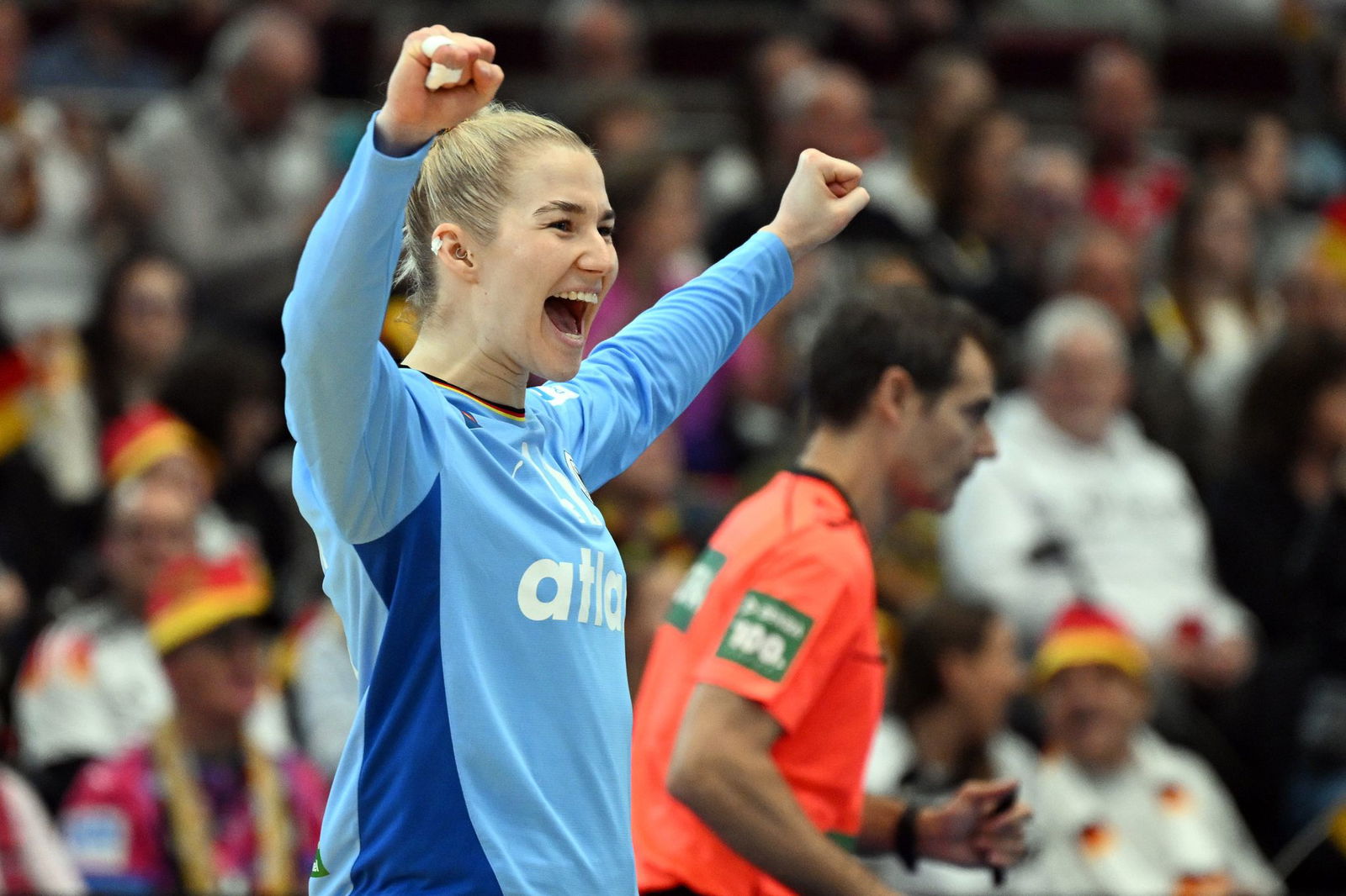 Torhüterin Katharina Filter kam im Viertelfinale auf 14 Paraden. 