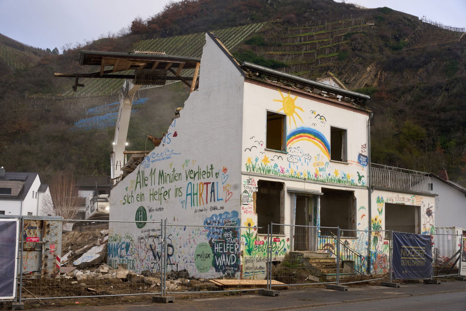 Das Helfer-Haus wurde nach der Flut im Ahrtal zu einem Symbol der Solidarität.