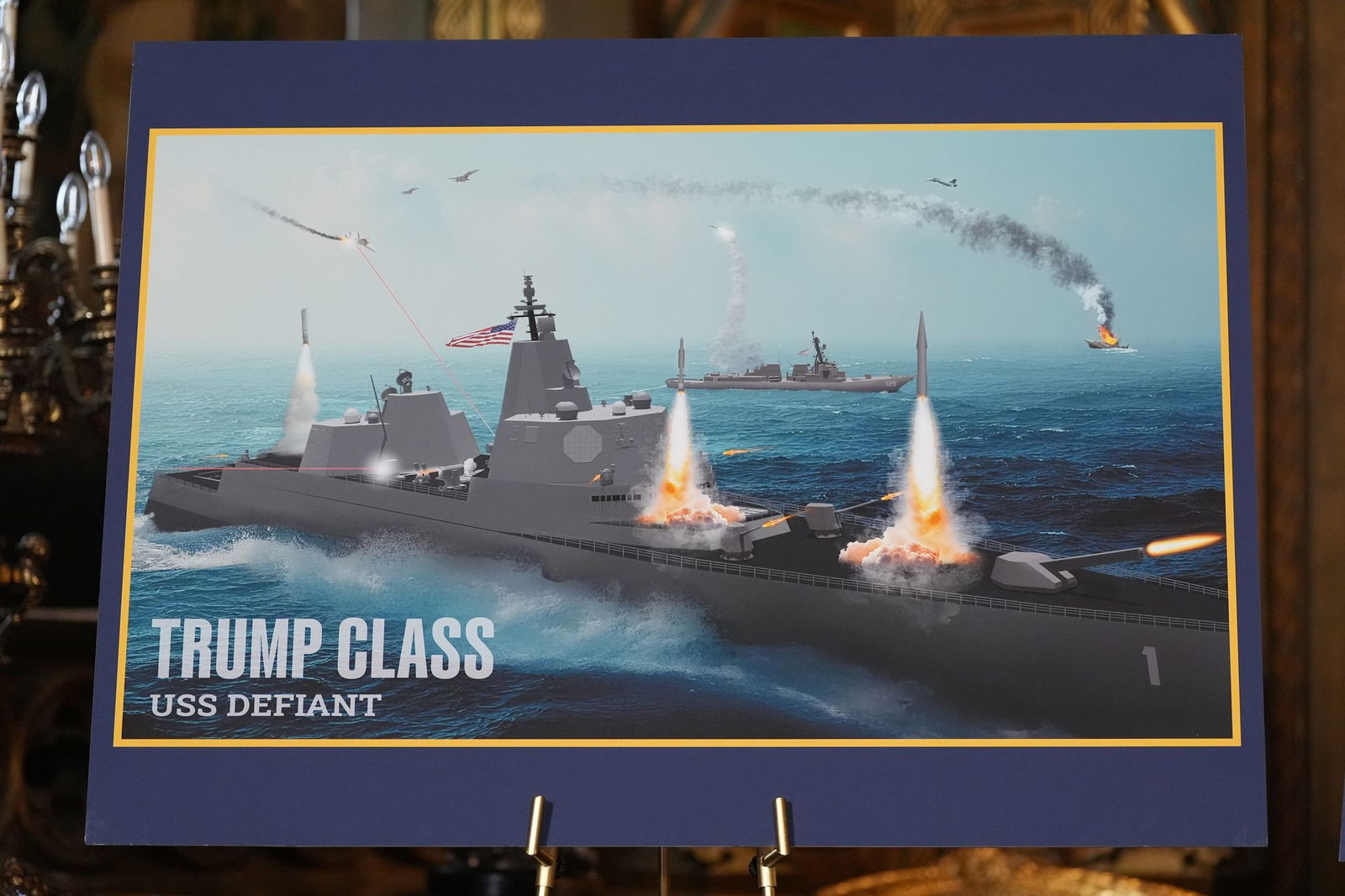 Trump kündigt den Bau von neuen Schlachtschiffen an. 