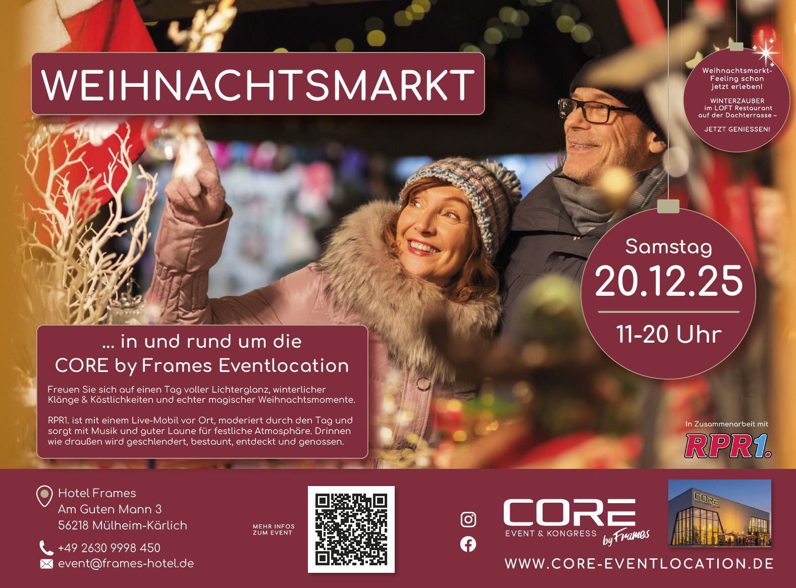 Weihnachtsmarkt im Core by Frames