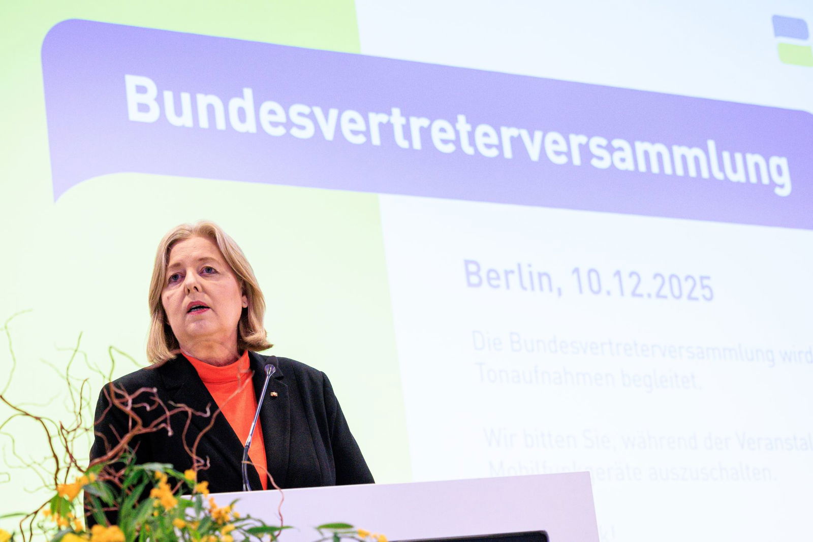 Bundesarbeitsministerin Bärbel Bas (SPD) vor Vertretern der Rentenversicherung im Dezember. (Archivbild)