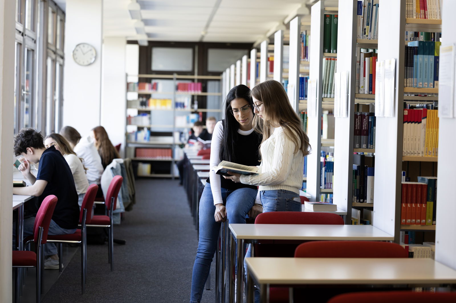 OFD_BW_Studis in einer Bibliothek
