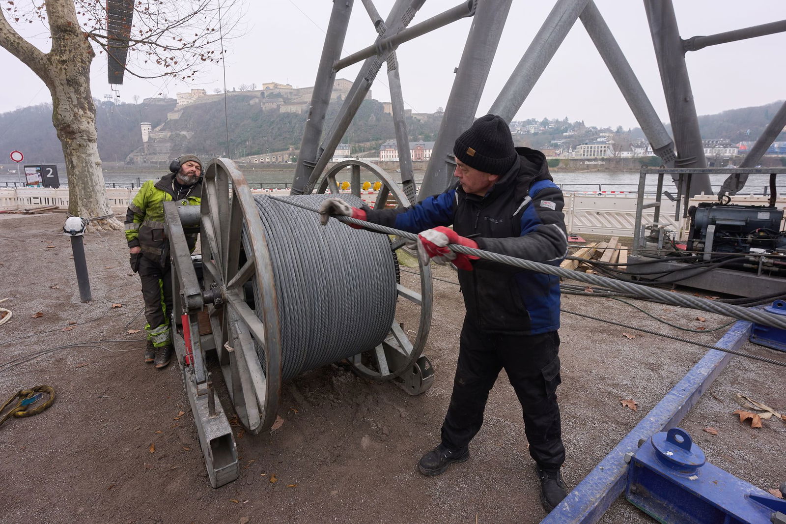 Das Seil wurde nun zum ersten Mal getauscht.