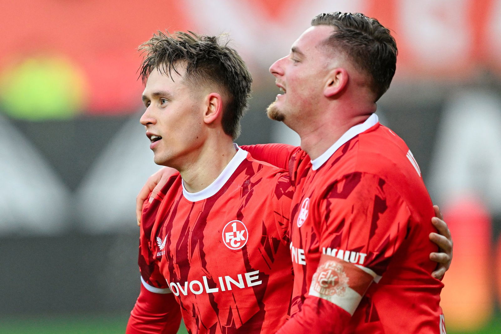 Torschütze Naatan Skyttä (l.) und Marlon Ritter: großer Jubel zum FCK. 