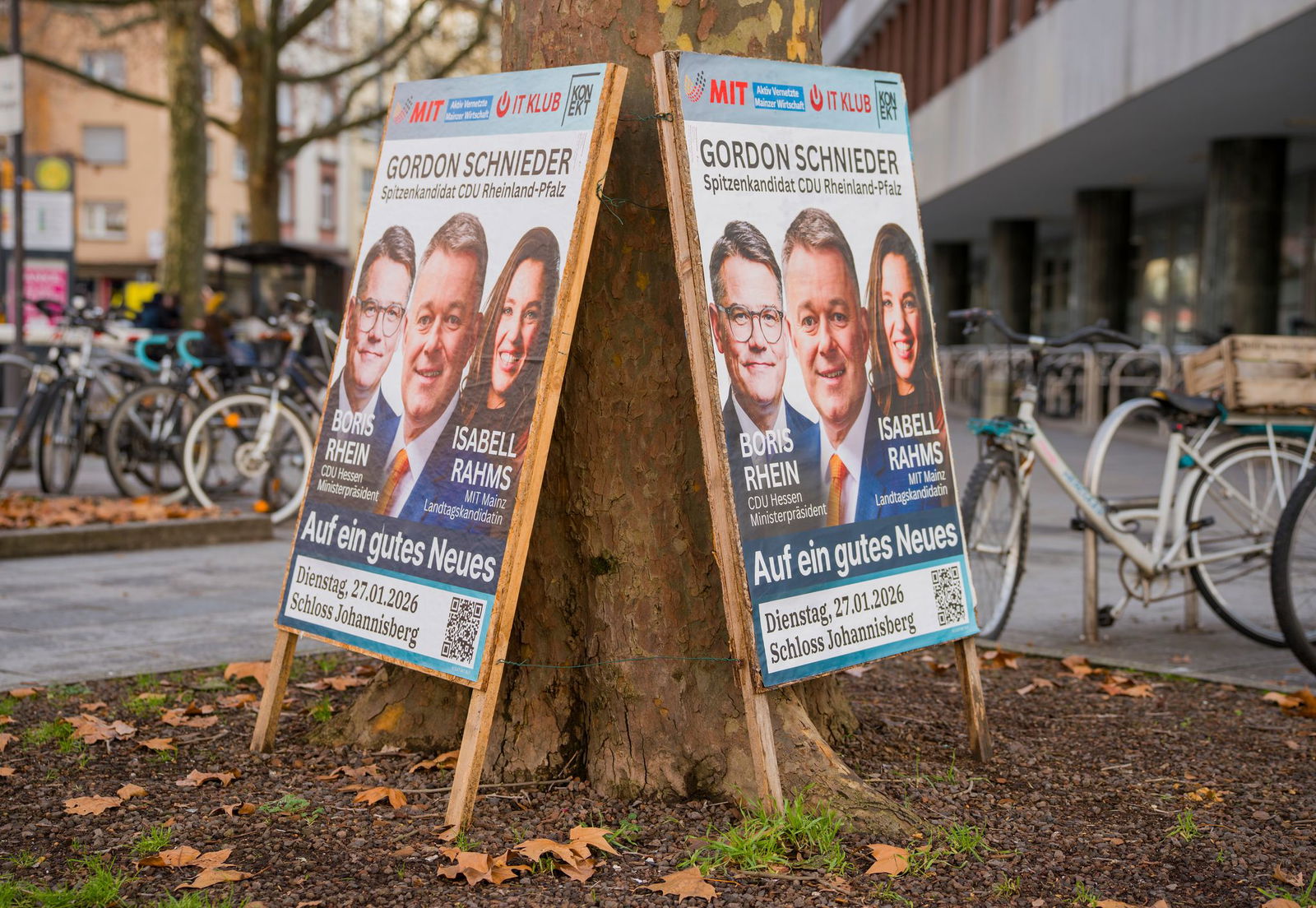Ein Wahlkampf-Termin der rheinland-pfälzischen CDU in Hessen sorgt für Spott der SPD. 