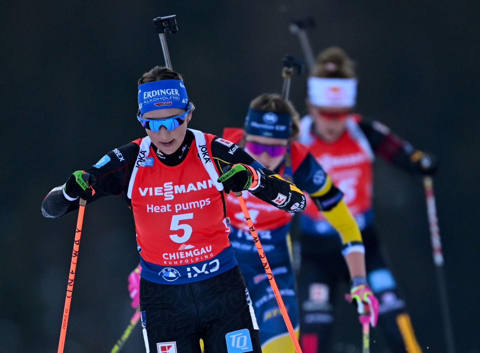  Franziska Preuß (vorn) ist noch nicht in Bestform.