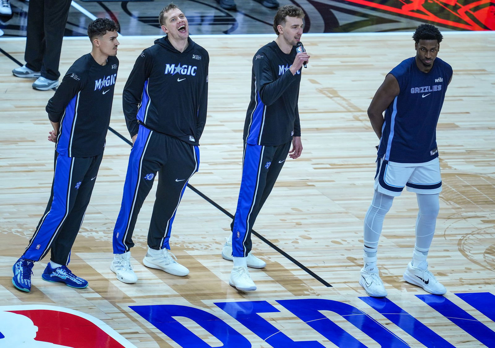 Drei Deutsche dabei: Da Silva (l) neben Moritz (M) und Franz Wagner.