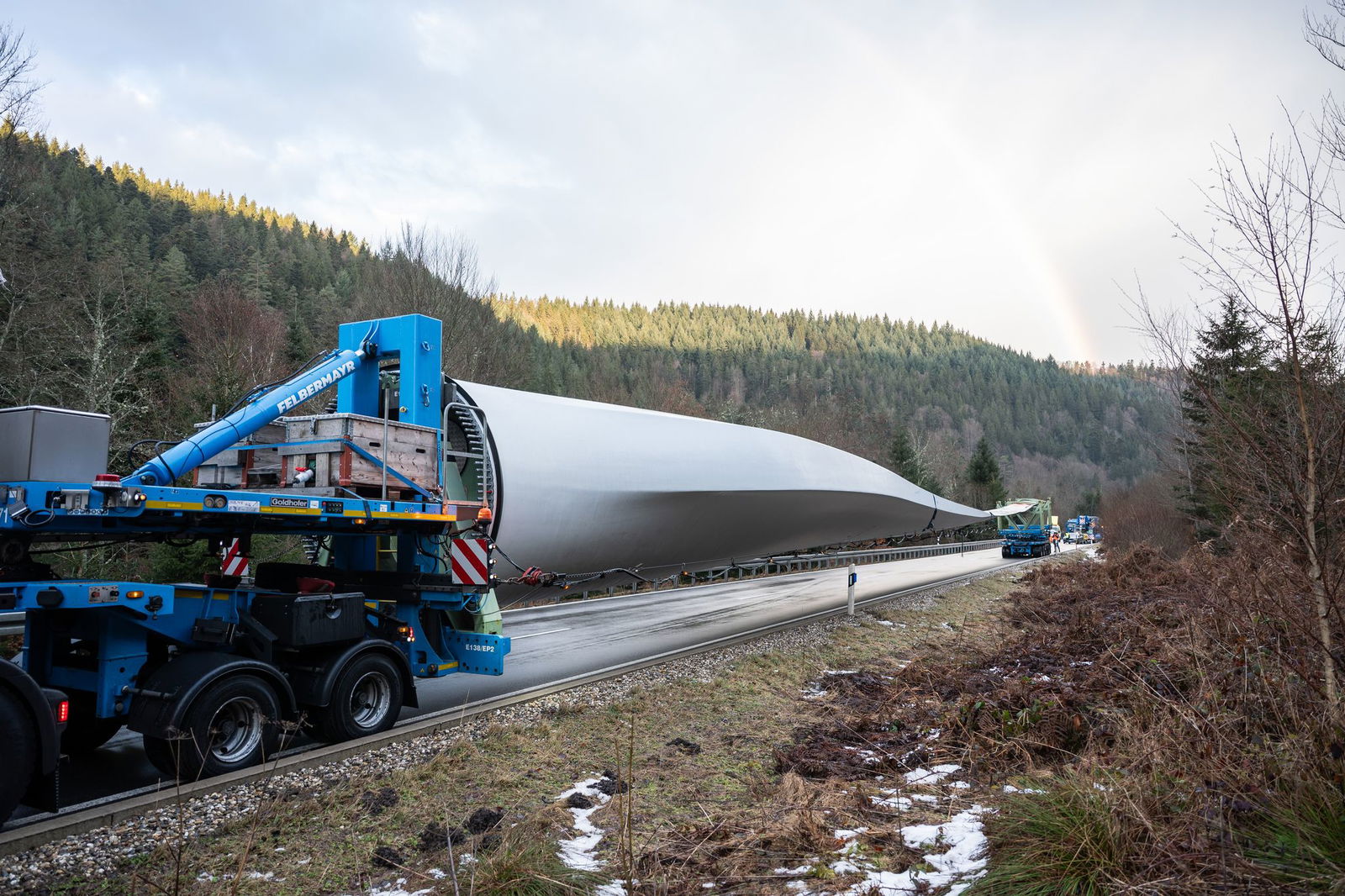 Das Rotorblatt wurde nach dem Unfall in Bad Wildbad geborgen