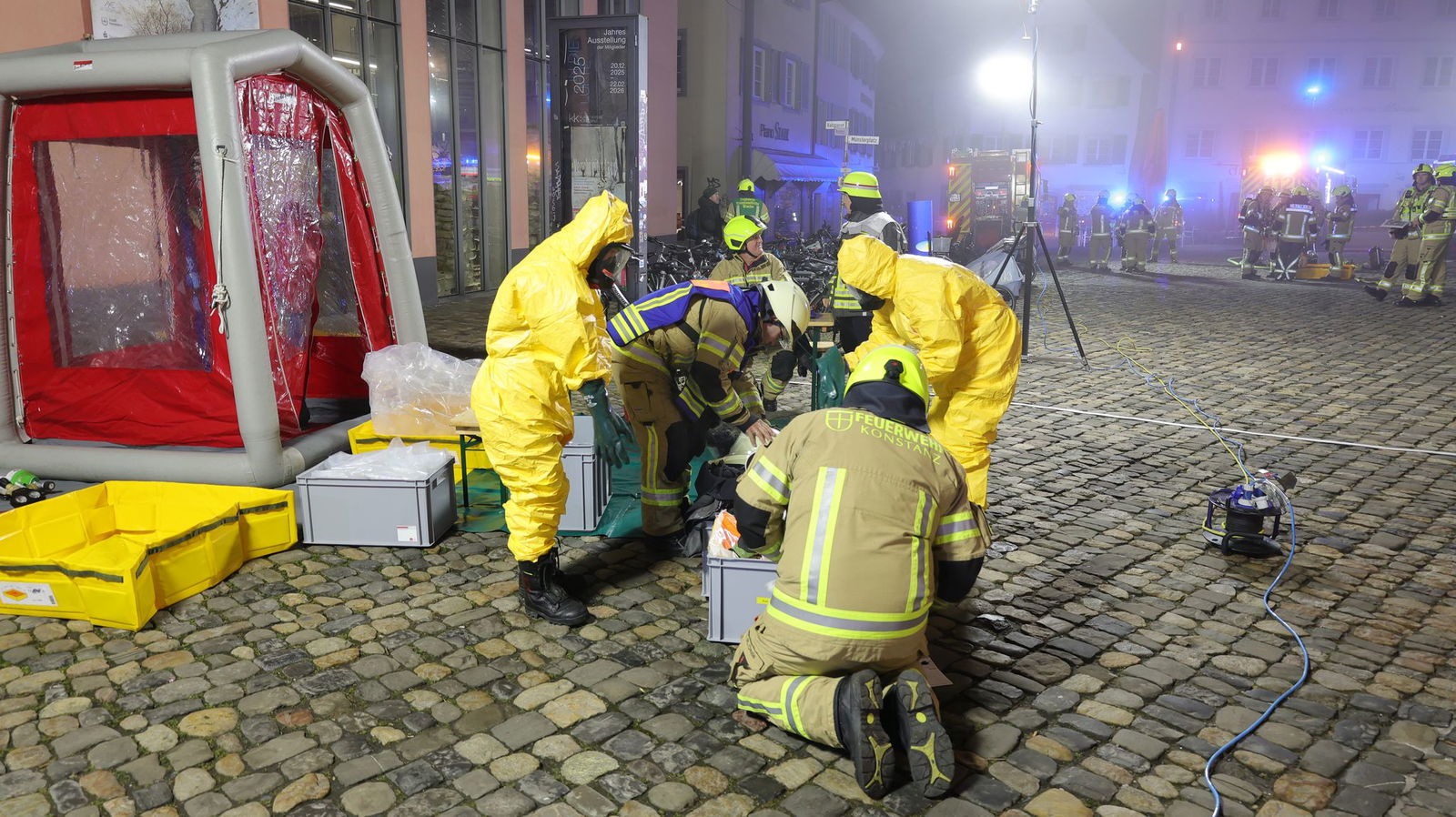 Großeinsatz am Münsterplatz in Konstanz.
