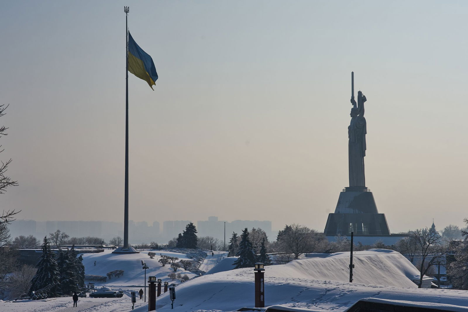 Strenges Frostwetter hat die ukrainische Hauptstadt im Griff.