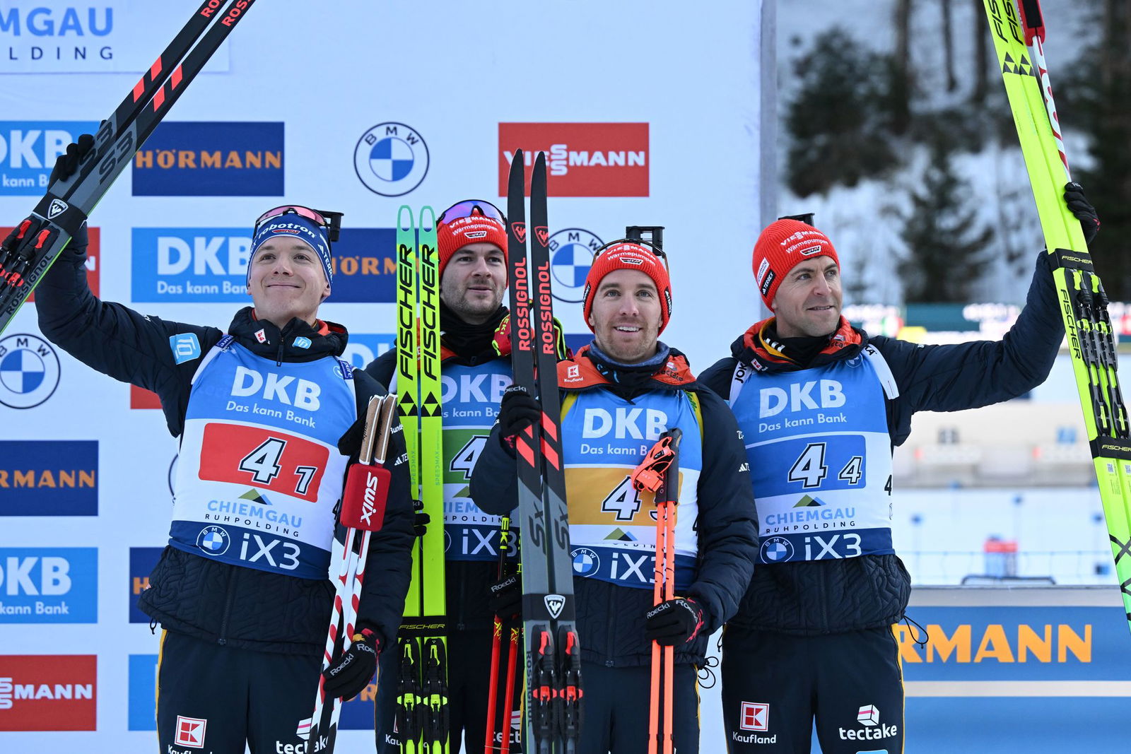 Erstes Staffelpodest der Saison für die deutschen Biathleten.