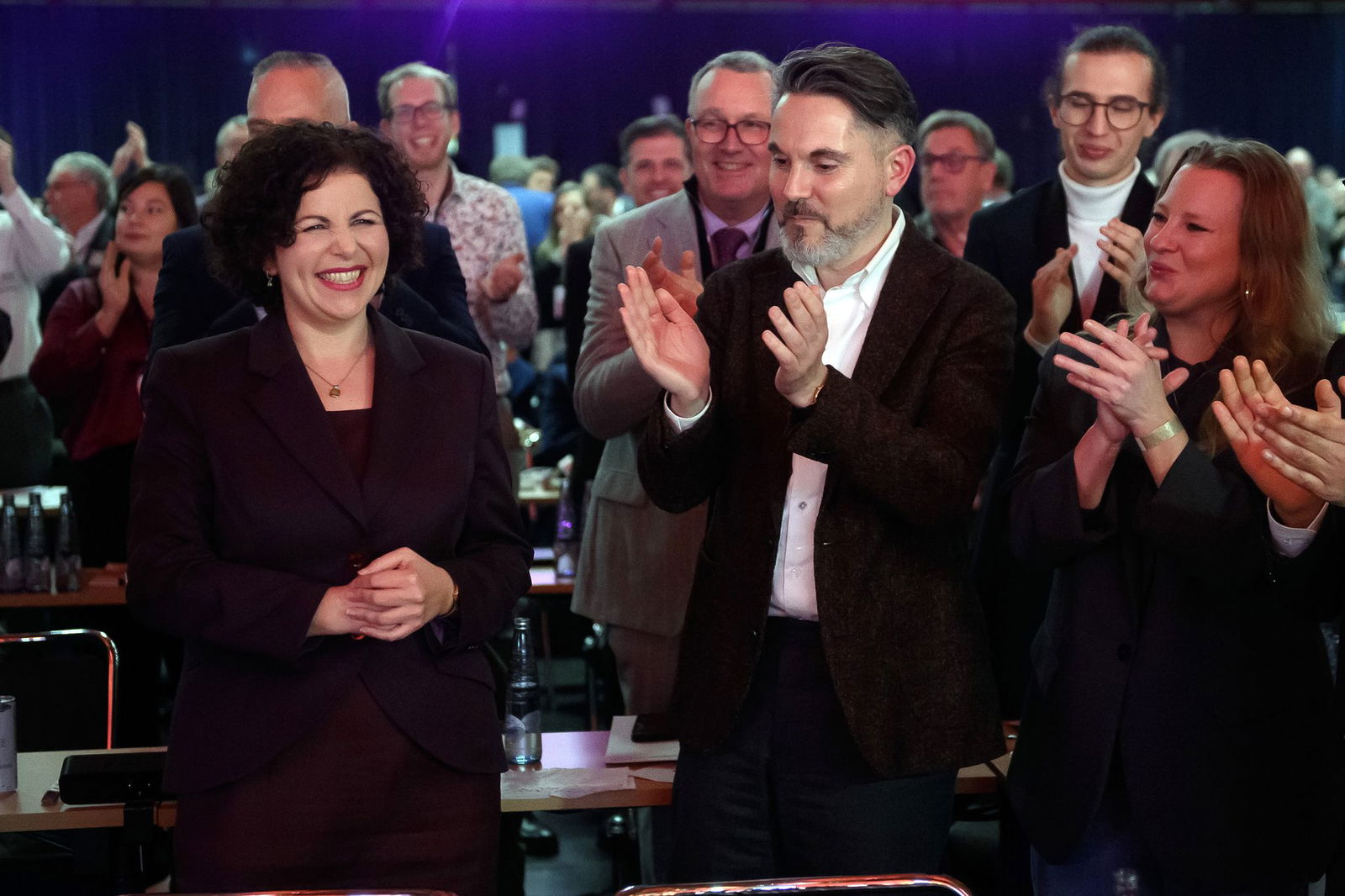 Amira Mohamed Ali und Fabio De Masi sind die neue Doppelspitze. (Archivbild)