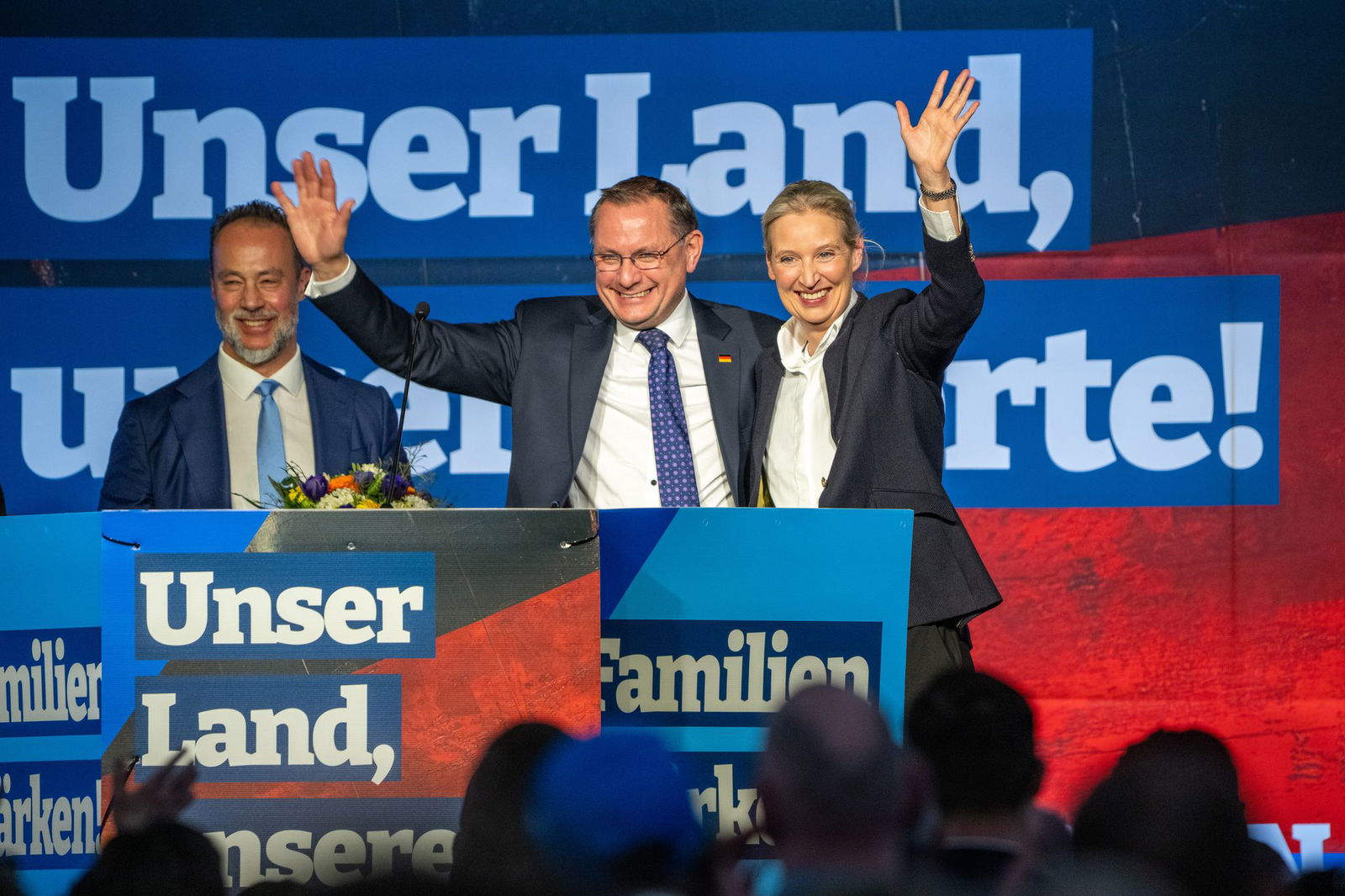 Am Freitag war der AfD-Wahlkampf gestartet worden - mit den Bundesvorsitzenden Weidel und Chrupalla. 