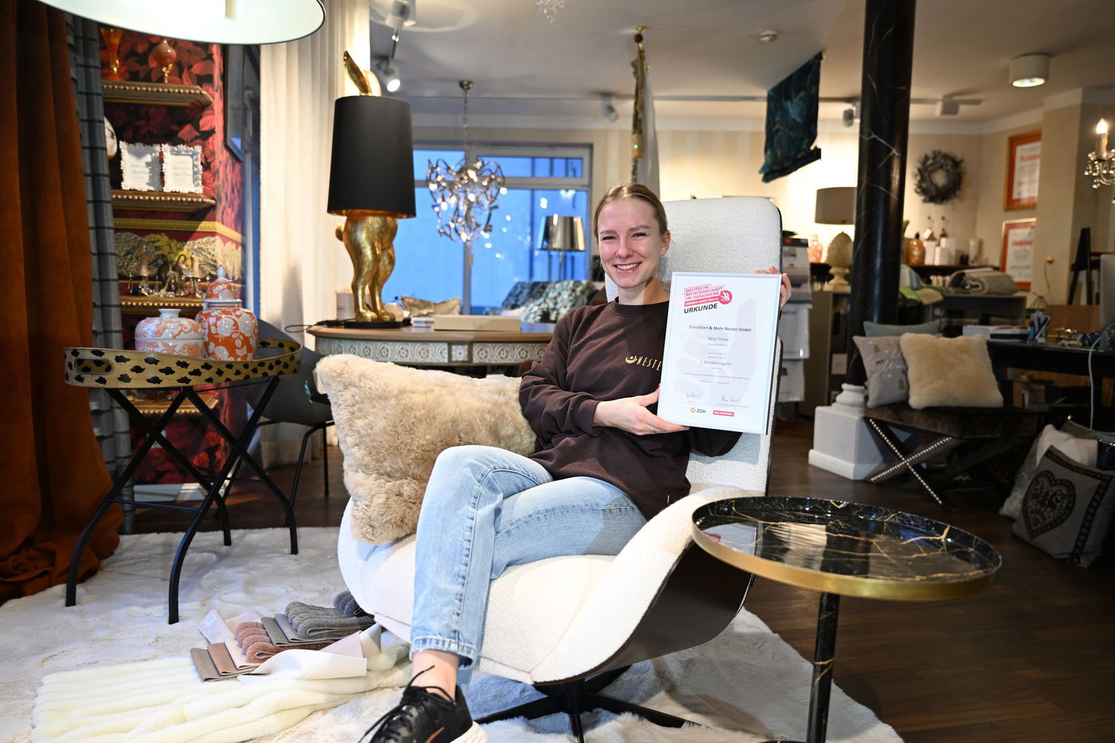 Eine Urkunde gab es auch. 