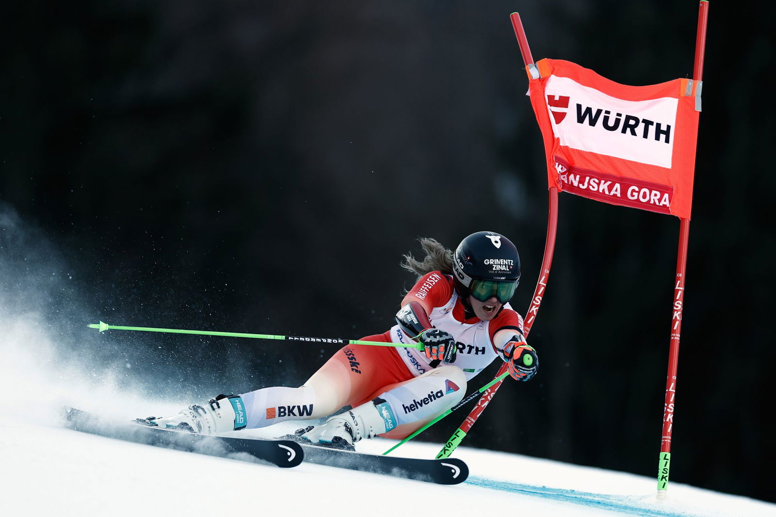 Camille Rast gewinnt in Kranjska Gora.