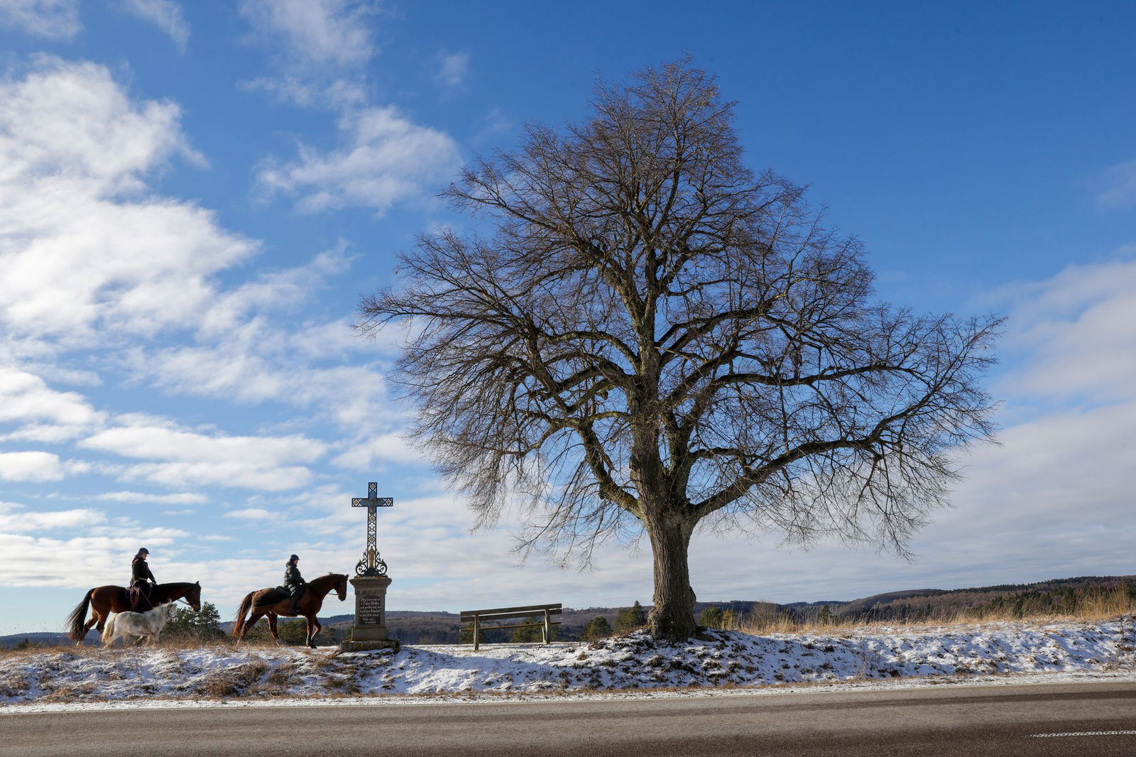 Ritt durch die Kälte: Auch sonst beherrschte der Frost den Südwesten. 