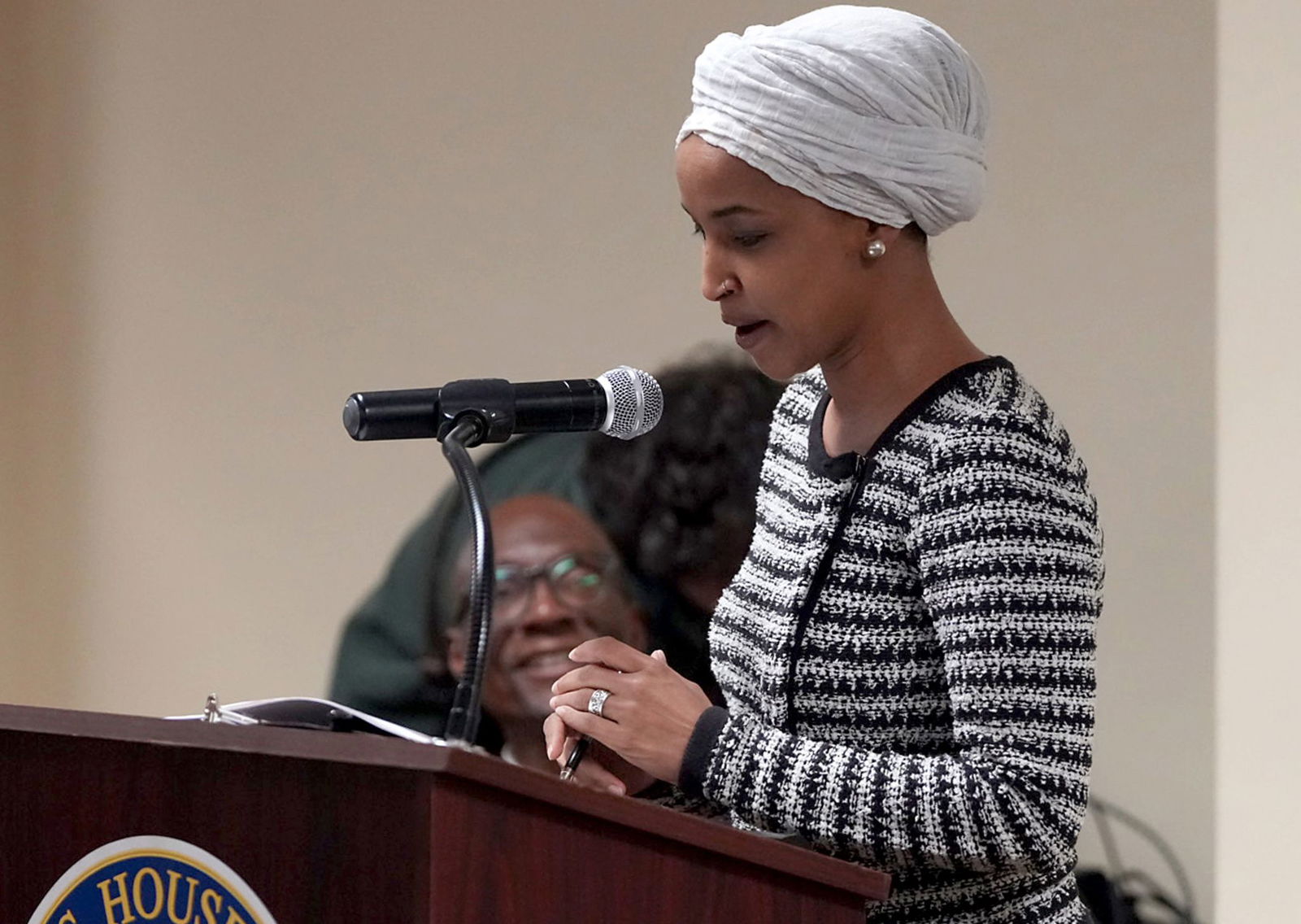 Sie wurde bei einer Rede aus dem Publikum attackiert - die demokratische Abgeordnete Ilhan Omar. (Archivbild)