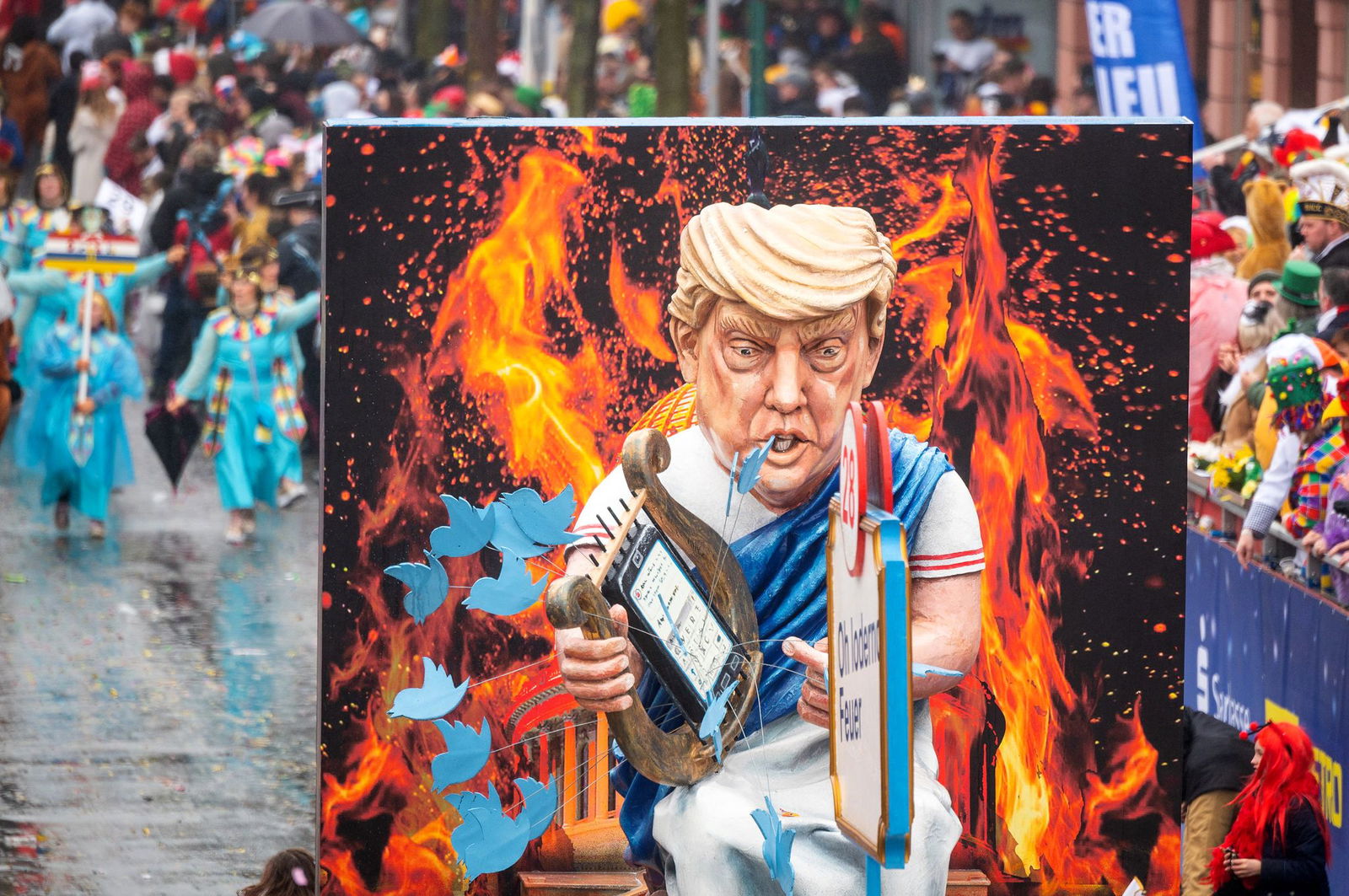 Donald Trump wird wohl auch dieses Jahr ein Thema der Umzüge sein. (Archivbild)