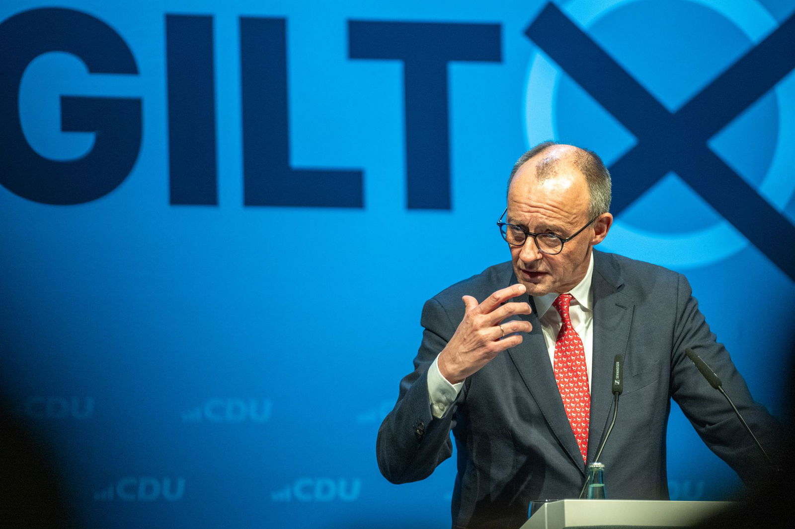 Merz kam nach Trier, um die CDU Rheinland-Pfalz für die Wahl zu unterstützen.