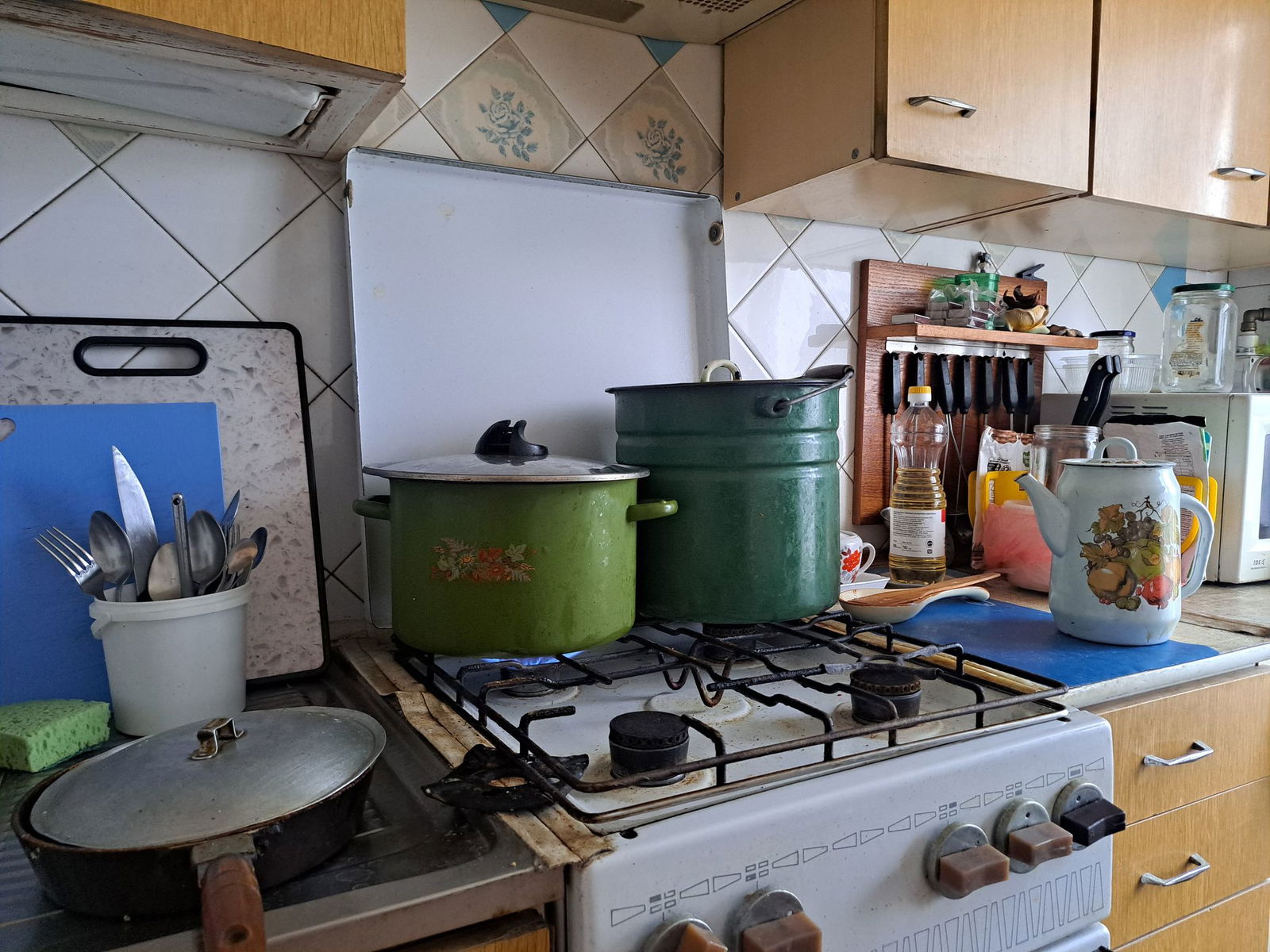 In der Ukraine sind Gasherde für viele Menschen in der Winterkälte eine Rettung. (Archivbild)