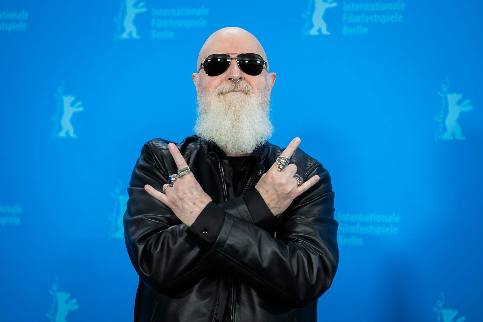 Rob Halford beim Photocall des Films «The Ballad of Judas Priest» bei der Berlinale am 15. Februar.